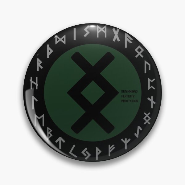 Item preview, Green Inguz Futhark Rune | Viking Symbol designed and sold by Depic Spirit.