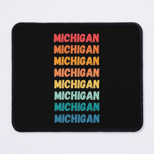 Item preview, Michigan - repeated retro vintage sunset colors with a distressed design effect Graphic T-Shirt | Essential T-shirt designed and sold by printdot.