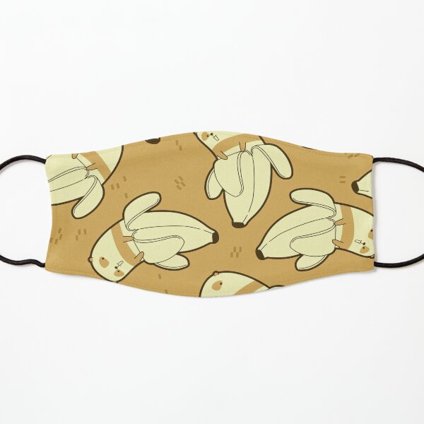 Panda bear in banana pattern Kids Mask