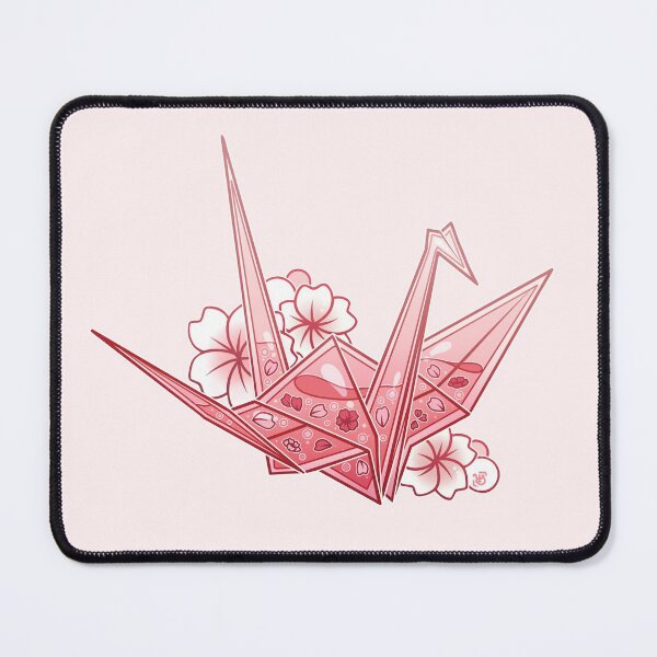 Item preview, Glass Sakura Origami Crane designed and sold by heysoleilart.