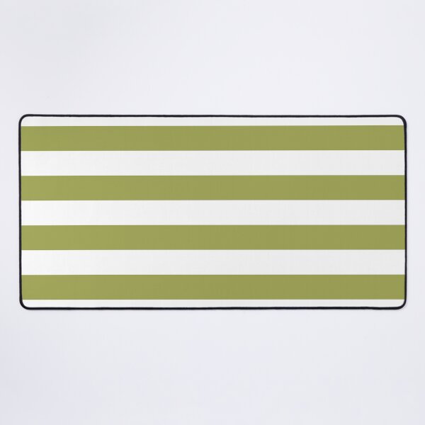 Item preview, Green And White Horizontal Stripe Pattern Inspired by 2022 Trending Color - Hue - Shade Pantone Pickled Pepper 16-0436 designed and sold by ColorOfTheYears.