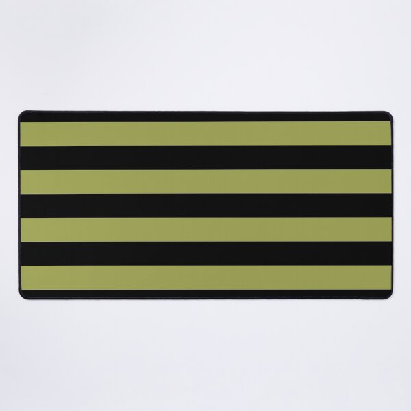Item preview, Green And Black Horizontal Stripe Pattern Inspired by 2022 Trending Color - Hue - Shade Pantone Pickled Pepper 16-0436 designed and sold by ColorOfTheYears.