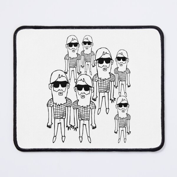Item preview, hipster pattern, bearded guy in skinny jeans designed and sold by badlydrawnbabe.