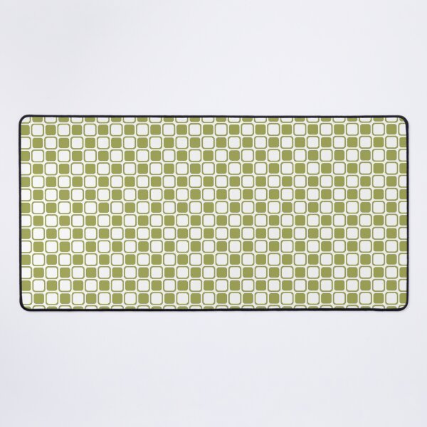 Item preview, Green And White Square Checkerboard Pattern Inspired by 2022 Trending Color - Hue - Shade Pantone Pickled Pepper 16-0436 designed and sold by ColorOfTheYears.