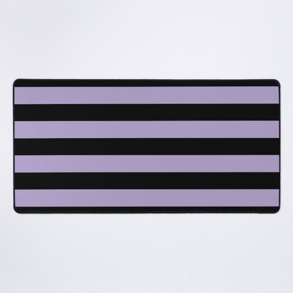 Item preview, Pastel Purple and Black Horizontal Stripe Pattern Pairs 2022 Trending Color (Hue / Shade / Colour) Pantone Purple Rose 15-3716 designed and sold by ColorOfTheYears.