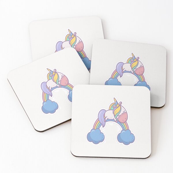 Item preview, Cool riddles Cute unicorn sleeps on a rainbow in the sky for kids sticker and classic T-SHIRT  designed and sold by angel1818.