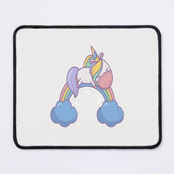 Item preview, Cool riddles Cute unicorn sleeps on a rainbow in the sky for kids sticker and classic T-SHIRT  designed and sold by angel1818.