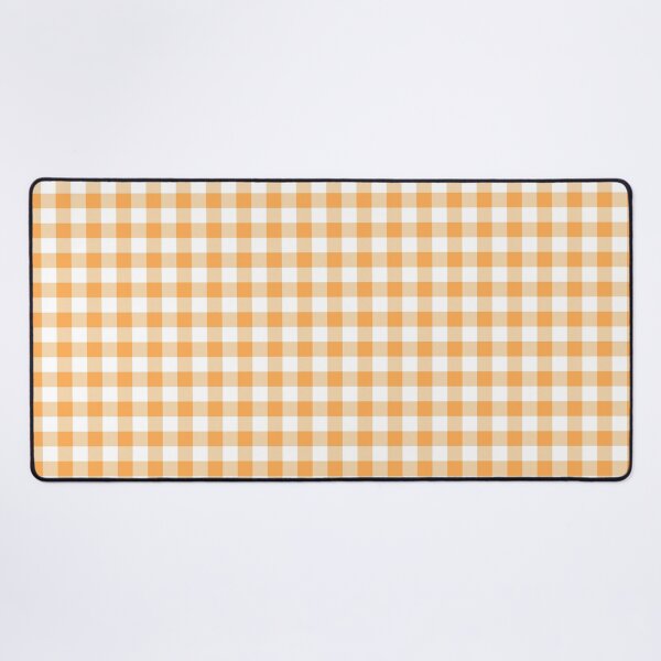 Item preview, Mid-tone Orange and White Buffalo Plaid Pattern Pairs 2022 Trending Color (Hue / Shade / Colour) Pantone Marigold 14-1050 designed and sold by ColorOfTheYears.