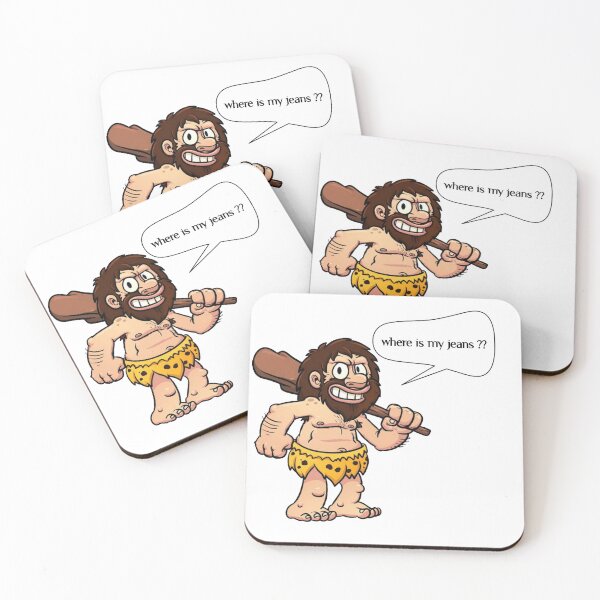 Item preview, An Early Man or Troglodyte asks for jeans pant.....!! designed and sold by VIVEK KUMAR RAI.