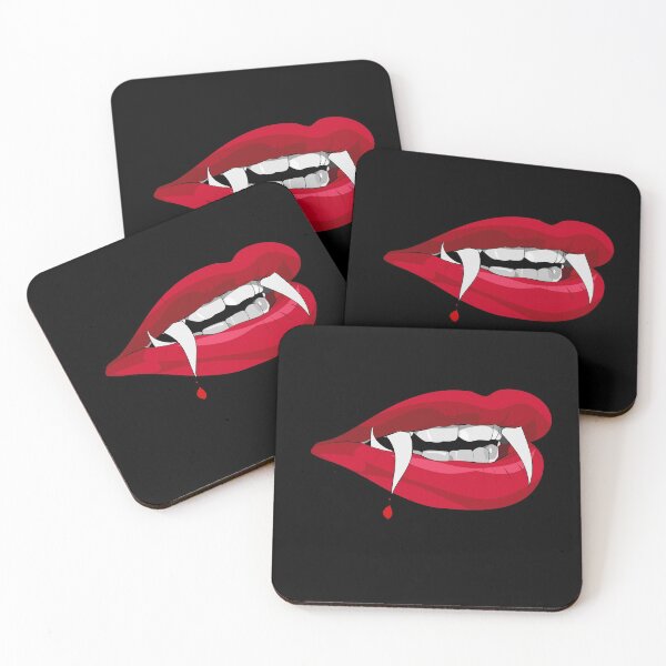 Item preview, Halloween Vampire Lips Bloody Fangs designed and sold by ZiesMerch.