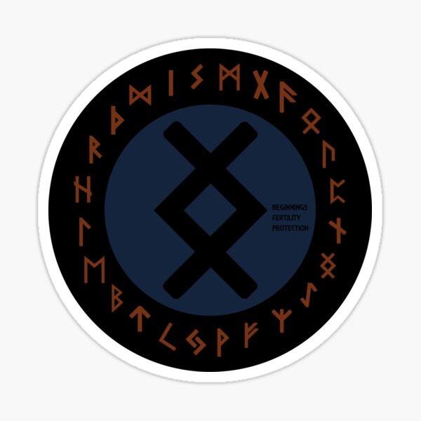 Item preview, Blue Inguz Futhark Rune Symbol designed and sold by Depic Spirit.