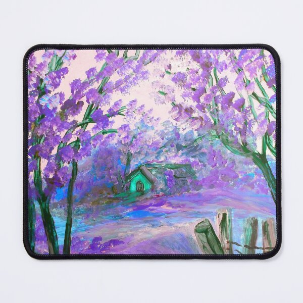 Item preview, Purple Abstract Landscape with Trees designed and sold by EloiseArt.