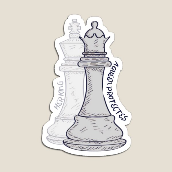 Chess Pieces: A Pencil Drawing Perspective Sticker for Sale by Manuel  Rinaldi