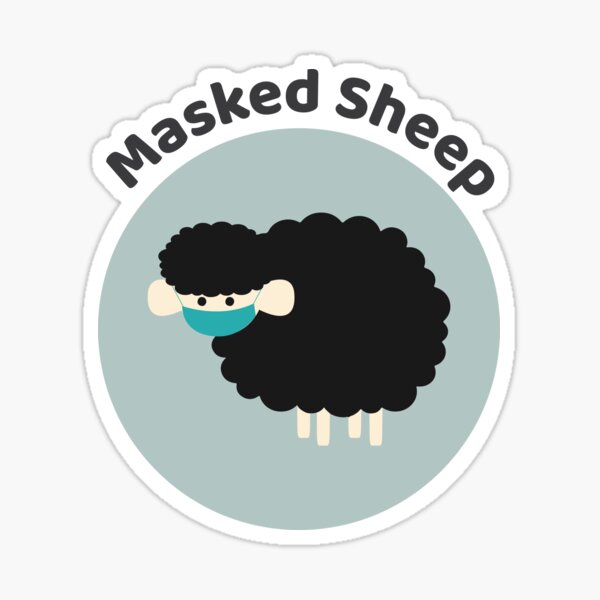 Masked Sheep Sticker