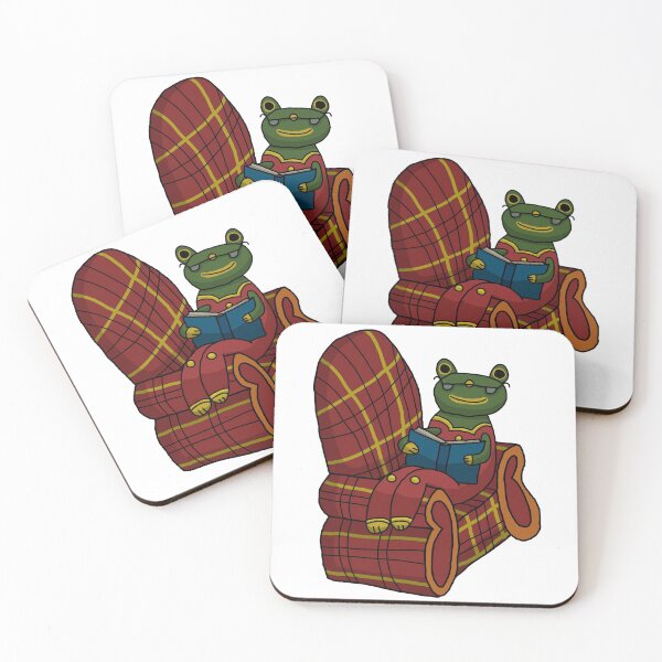 Item preview, frog reading a book designed and sold by mulequebolado.