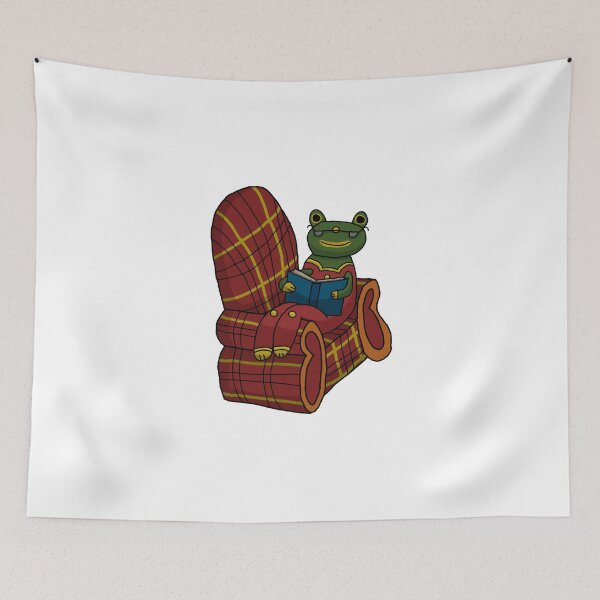 Item preview, frog reading a book designed and sold by mulequebolado.