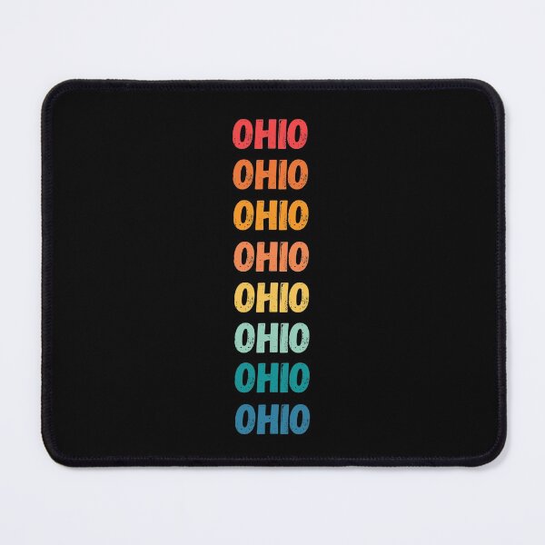 Item preview, OHIO - repeated retro vintage sunset colors with a distressed design effect Graphic T-Shirt | Essential T-shirt designed and sold by printdot.