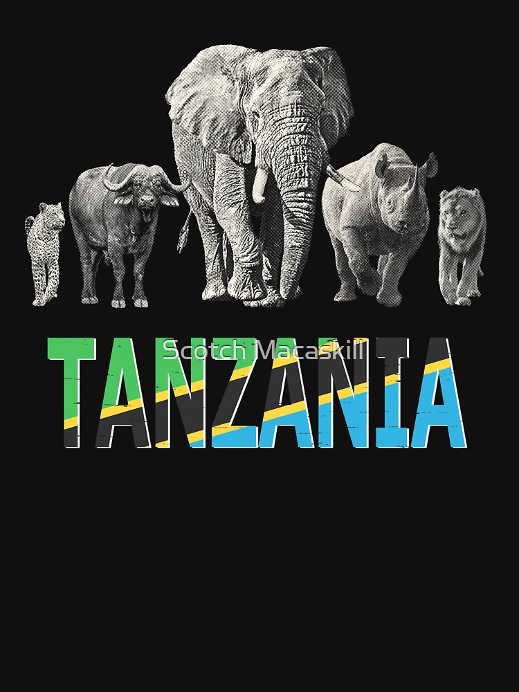 Africa's Big Five Tanzania Wildlife T-Shirt Africa's Big Five Tanzania Wildlife T-Shirt