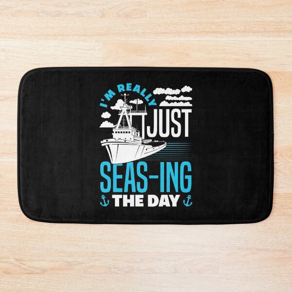 Artikelvorschau, Tugboat Boating I'm Really Just Seas-ing The Day Pun entworfen und verkauft von ShopTheStyle.