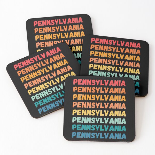 Item preview, PENNSYLVANIA - repeated retro vintage sunset colors with a distressed design effect Graphic T-Shirt | Essential T-shirt designed and sold by printdot.