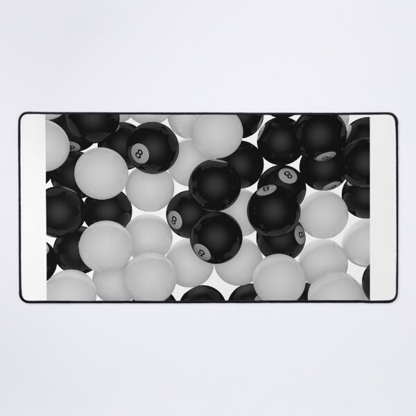 Item preview, 8-Ball Cue 3D Pool Billiards (Black/White) designed and sold by hyproinc.