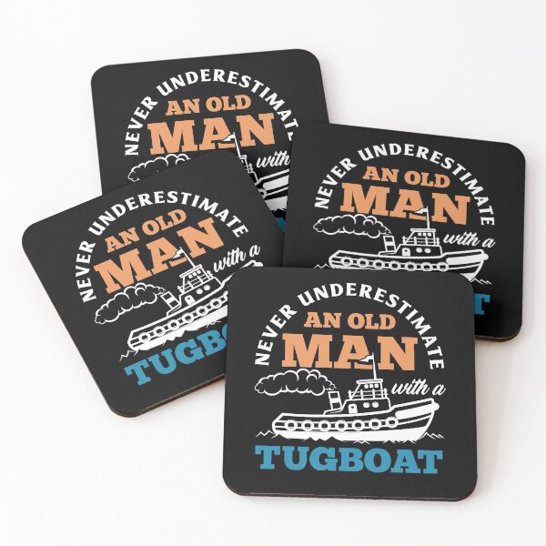 Item preview, Funny Tugboat Never Underestimate An Old Man With A Tugboat designed and sold by ShopTheStyle.