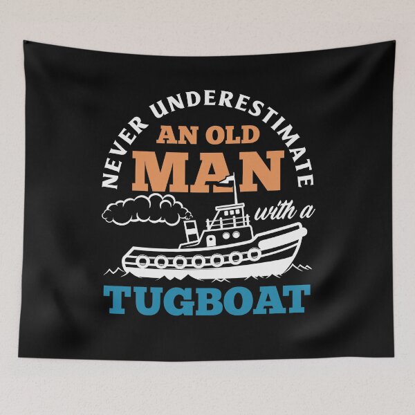 Item preview, Funny Tugboat Never Underestimate An Old Man With A Tugboat designed and sold by ShopTheStyle.