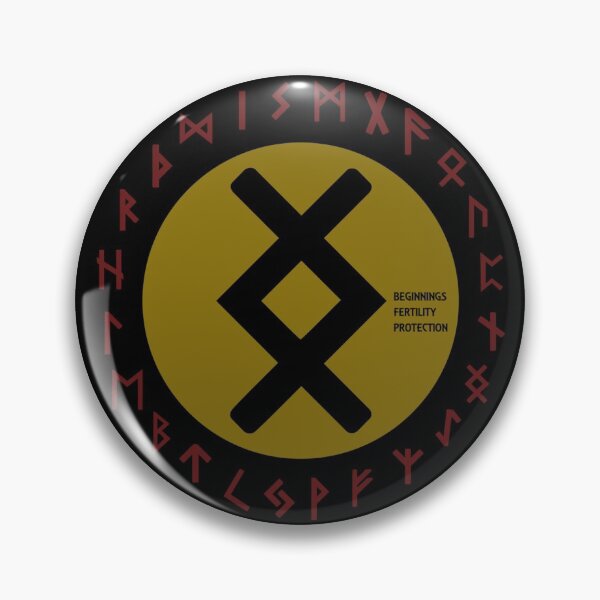 Item preview, Yellow Inguz Futhark Rune Symbol designed and sold by Depic Spirit.