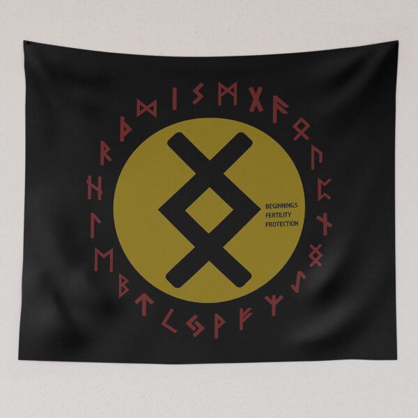 Item preview, Yellow Inguz Futhark Rune Symbol designed and sold by Depic Spirit.