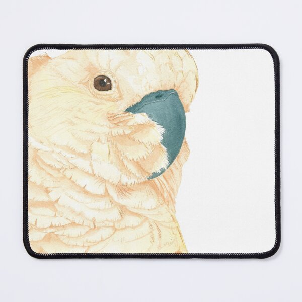 Item preview, Salmon-crested Moluccan cockatoos watercolor - parrot portrait painting designed and sold by L'Atelier Oranjade.