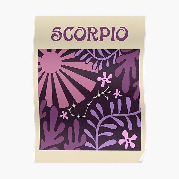 Abstract Scorpio Zodiac Poster