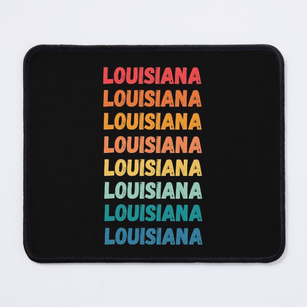 Item preview, LOUISIANA - repeated retro vintage sunset colors with a distressed design effect Graphic T-Shirt | Essential T-shirt designed and sold by printdot.