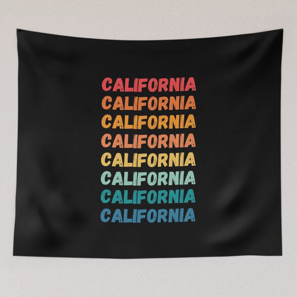 Item preview, CALIFORNIA - repeated retro vintage sunset colors with a distressed design effect Graphic T-Shirt | Essential T-shirt designed and sold by printdot.