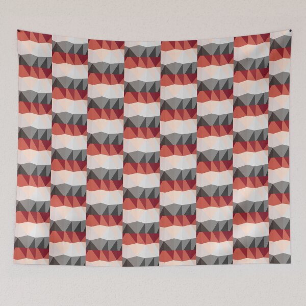 Item preview, Modern creamy reddish geometric ombre designed and sold by DaughterofYah.