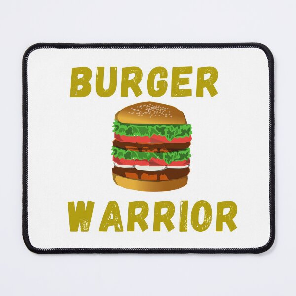 Item preview, Burger Warrior - Burger  Lover Green-Yellow Colored Text white background designed and sold by IrinchiDE.