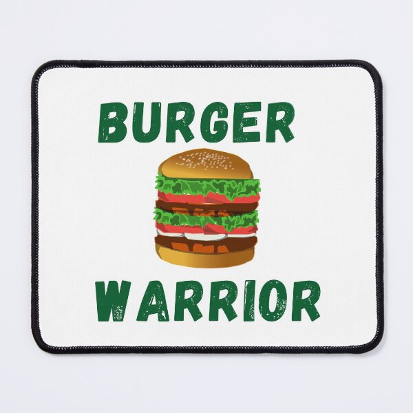 Item preview, Burger Warrior - Burger Lover Green Colored Text white background designed and sold by IrinchiDE.