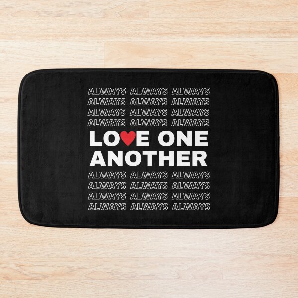 Item preview, ALWAYS LOVE ONE ANOTHER - inspirational quote - black, red and white designed and sold by Art4Motivation.