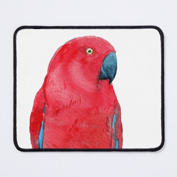 Item preview, eclectus parrot watercolor red designed and sold by L'Atelier Oranjade.