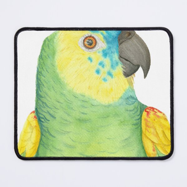 Item preview, Watercolor Turquoise-fronted amazon - parrot painting designed and sold by L'Atelier Oranjade.