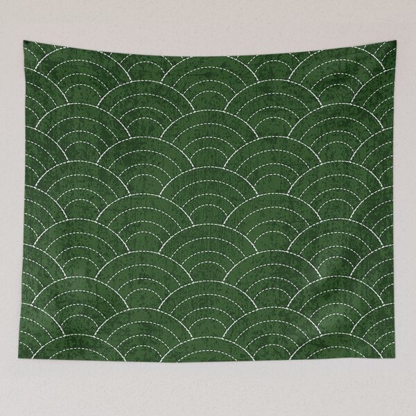 Item preview, Green Japanese pattern designed and sold by LaPetiteBelette.