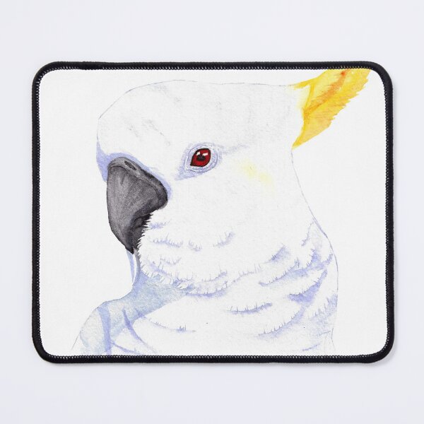 Item preview, sulphur-crested cockatoo watercolor designed and sold by L'Atelier Oranjade.