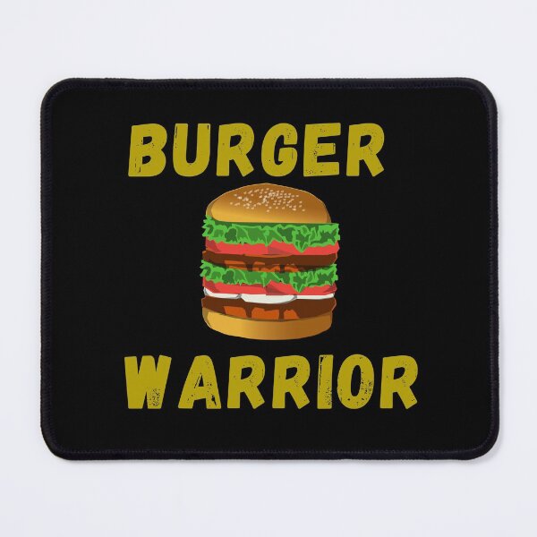 Item preview, Burger Warrior - Burger  Lover Green-Yellow Colored Text black background designed and sold by IrinchiDE.