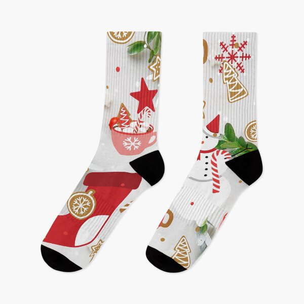 Item preview, Christmas Snowman Hot Coco Santa Trees  Gingerbread And Snowflakes Pattern designed and sold by Designs By YL.