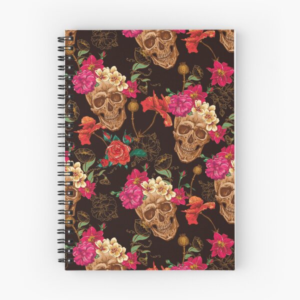 Item preview, Seamless floral skull pattern - Muzozumi No.021 designed and sold by mabanda.