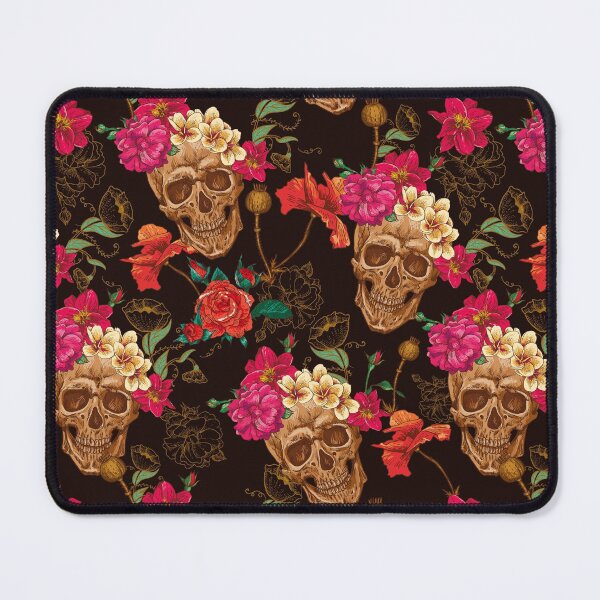 Item preview, Seamless floral skull pattern - Muzozumi No.021 designed and sold by mabanda.