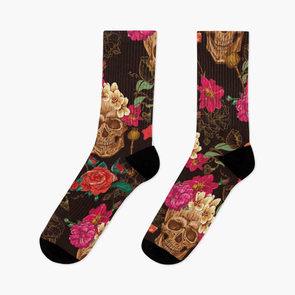 Item preview, Seamless floral skull pattern - Muzozumi No.021 designed and sold by mabanda.
