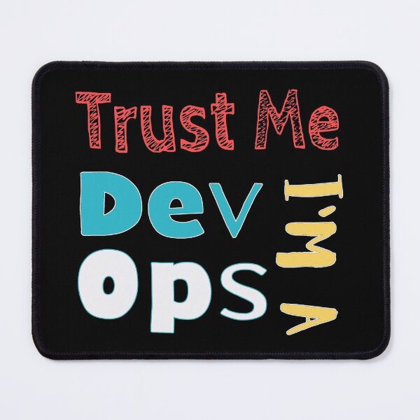 Item preview, Trust Me I am a DevOps -  black background Colorful Fonts designed and sold by IrinchiDE.