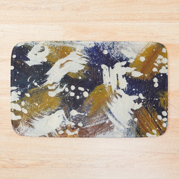 Item preview, Blue and Gold Abstract 2 designed and sold by latheandquill.