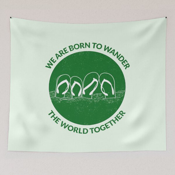 Item preview, We are Born to Wander the World Together designed and sold by MinArt Illustrations.