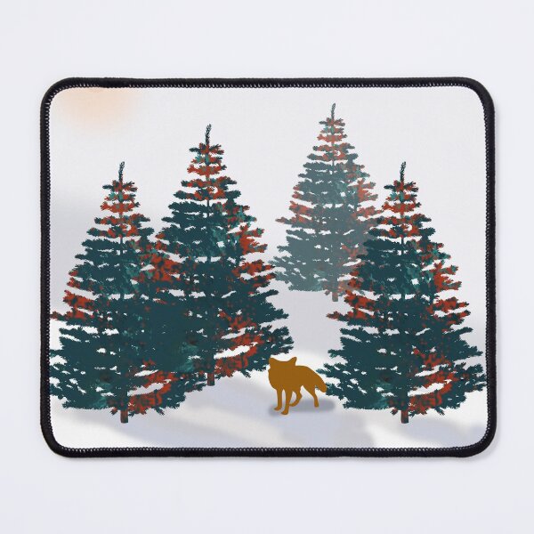 Item preview, Winter Afternoon Fox and Fir Trees designed and sold by NancyMerkle.